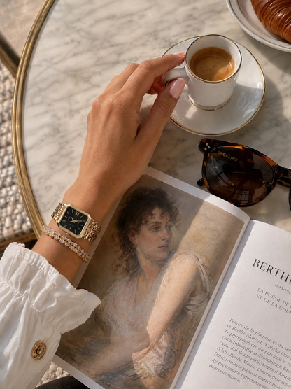 The Emerald Watch & Bracelet Set — Black Dial